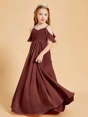Off the Shoulder Bridesmaid Dresses for Juniors Terracotta