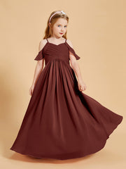 Off the Shoulder Bridesmaid Dresses for Juniors Terracotta