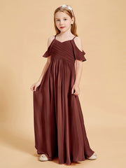 Off the Shoulder Bridesmaid Dresses for Juniors Terracotta