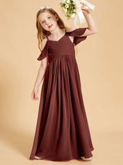 Off the Shoulder Bridesmaid Dresses for Juniors Terracotta