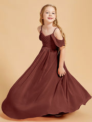 Off the Shoulder Bridesmaid Dresses for Juniors Terracotta
