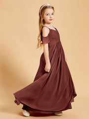 Off the Shoulder Bridesmaid Dresses for Juniors Terracotta