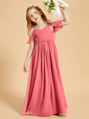 Off the Shoulder Bridesmaid Dresses for Juniors Watermelon