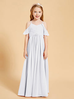 Off the Shoulder Bridesmaid Dresses for Juniors White