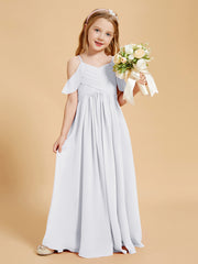 Off the Shoulder Bridesmaid Dresses for Juniors White