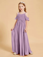 Off the Shoulder Bridesmaid Dresses for Juniors Wisteria