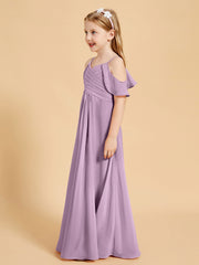 Off the Shoulder Bridesmaid Dresses for Juniors Wisteria