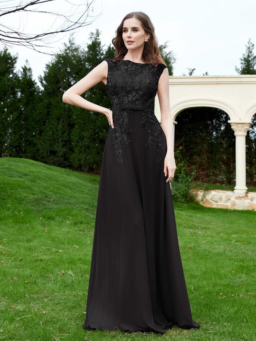 Elegant Illusion Lace Appliqued Dress With Buttons Dusty Rose