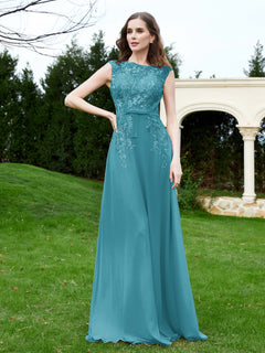 Elegant Illusion Lace Appliqued Dress With Buttons Jade