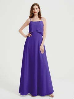 Spaghetti Straps Simple Bridesmaid Dresses-Regency