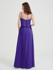 Spaghetti Straps Simple Bridesmaid Dresses-Regency