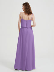 Spaghetti Straps Simple Bridesmaid Dresses-Tahiti