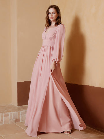 Plunging V-Neck Lace Appliqued Short Dress Dusty Rose