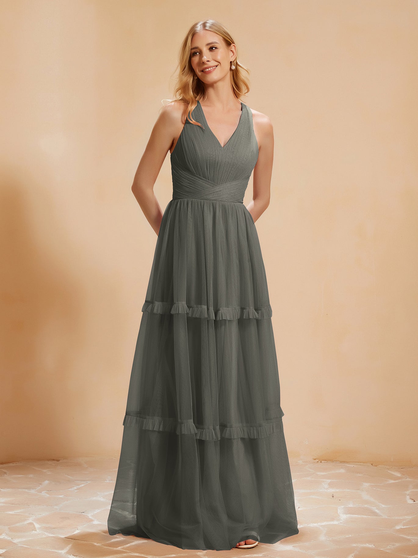 princess polly baby blue dress AW.Bridal A-Line Sweetheart Neckline Floor Length Sleeveless Cutout Long Bridesmaid Dresses Dress Steel Gray Size 6