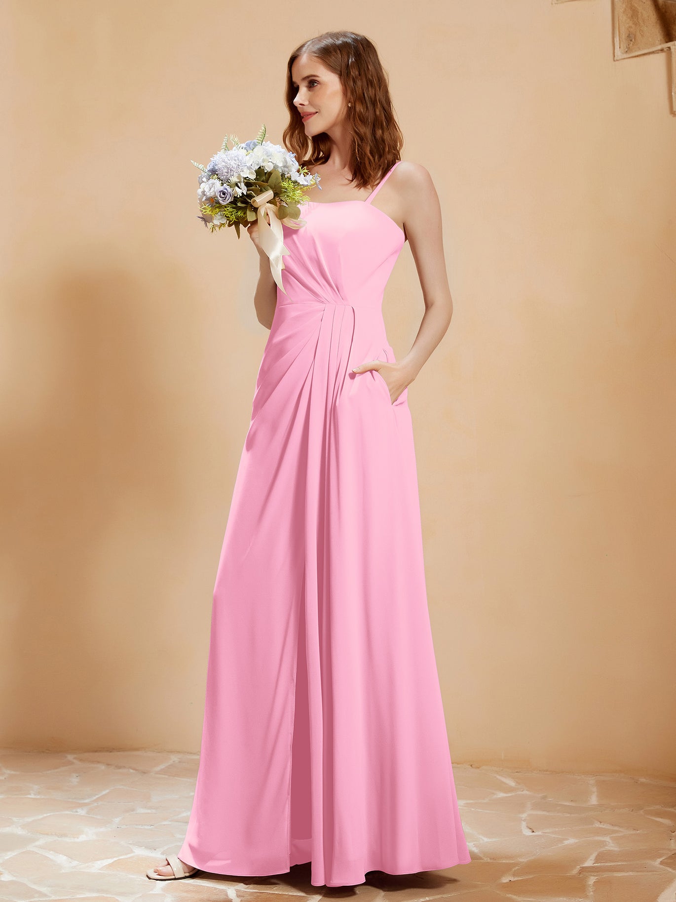 Candy Pink Bridesmaid Dresses - On Sale for Every Wedding Budget BABARONI Candy Pink Bridesmaid Dresses - On Sale for Every Wedding Budget BABARONI