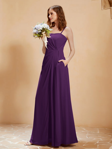 Sequins Top Chiffon Button Long Dresses Grape