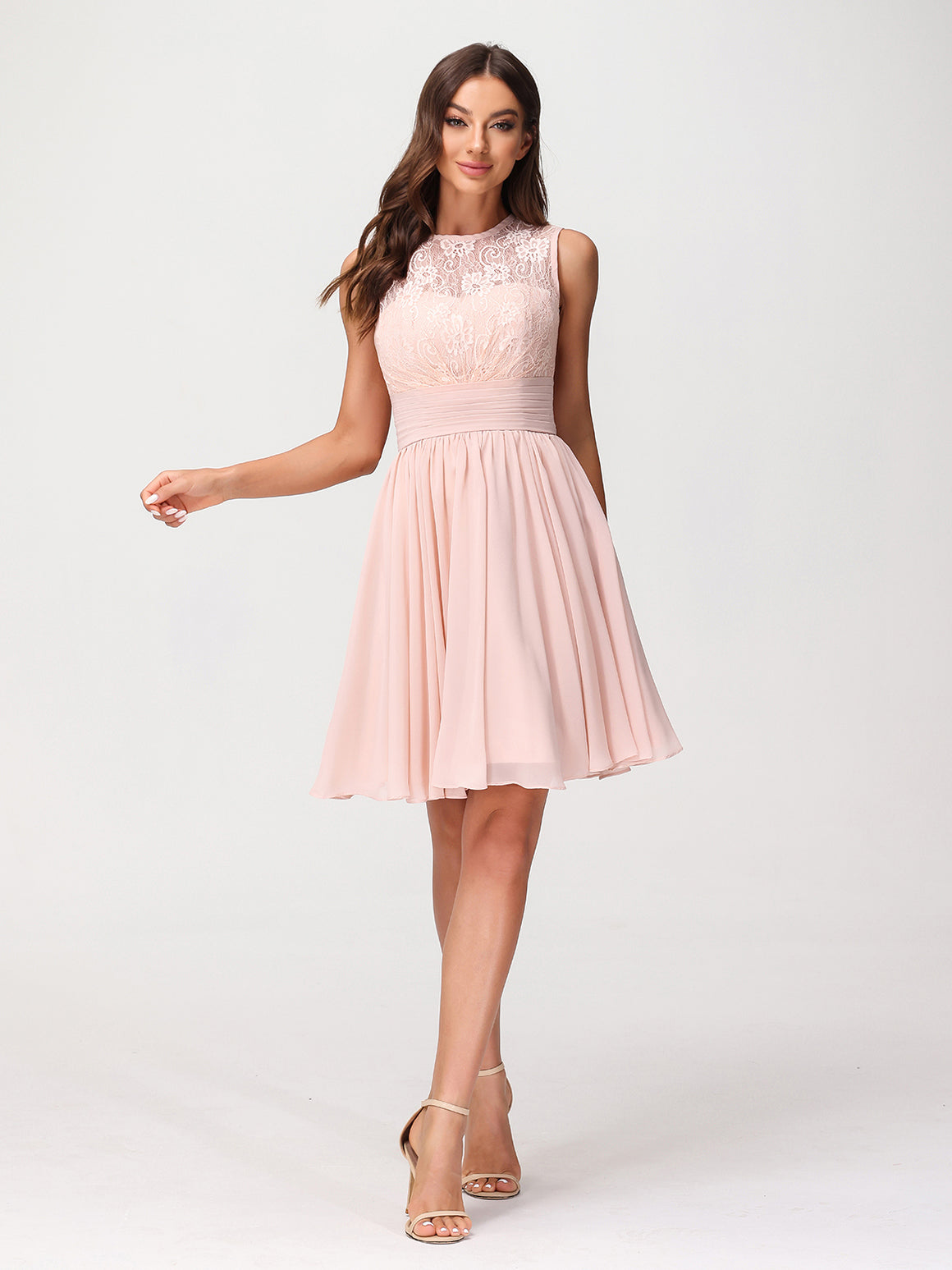 Memaid Lace Dresses with Sweep Train Dusty Sage