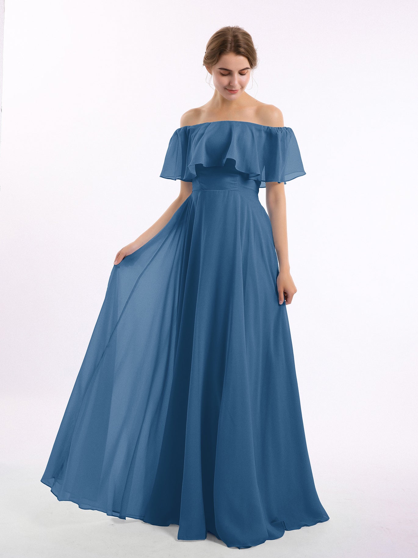 Chiffon Bridesmaid Dresses & Gowns | BABARON BABARONI Chiffon Bridesmaid Dresses & Gowns | BABARON BABARONI