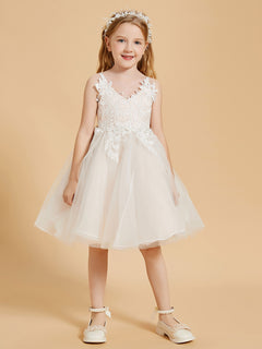 Enchanting Tulle Flower Girl Dresses with Lace Applique