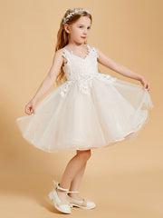 Enchanting Tulle Flower Girl Dresses with Lace Applique