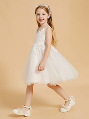 Enchanting Tulle Flower Girl Dresses with Lace Applique
