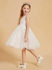 Enchanting Tulle Flower Girl Dresses with Lace Applique