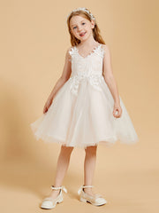 Enchanting Tulle Flower Girl Dresses with Lace Applique
