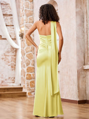 Halter Sheath Elegant Maxi Dresses with Slit Daffodil
