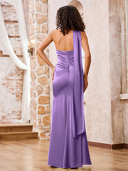 Halter Sheath Elegant Maxi Dresses with Slit Tahiti
