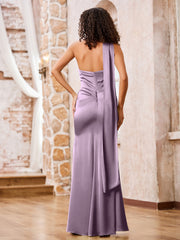 Halter Sheath Elegant Maxi Dresses with Slit Wisteria