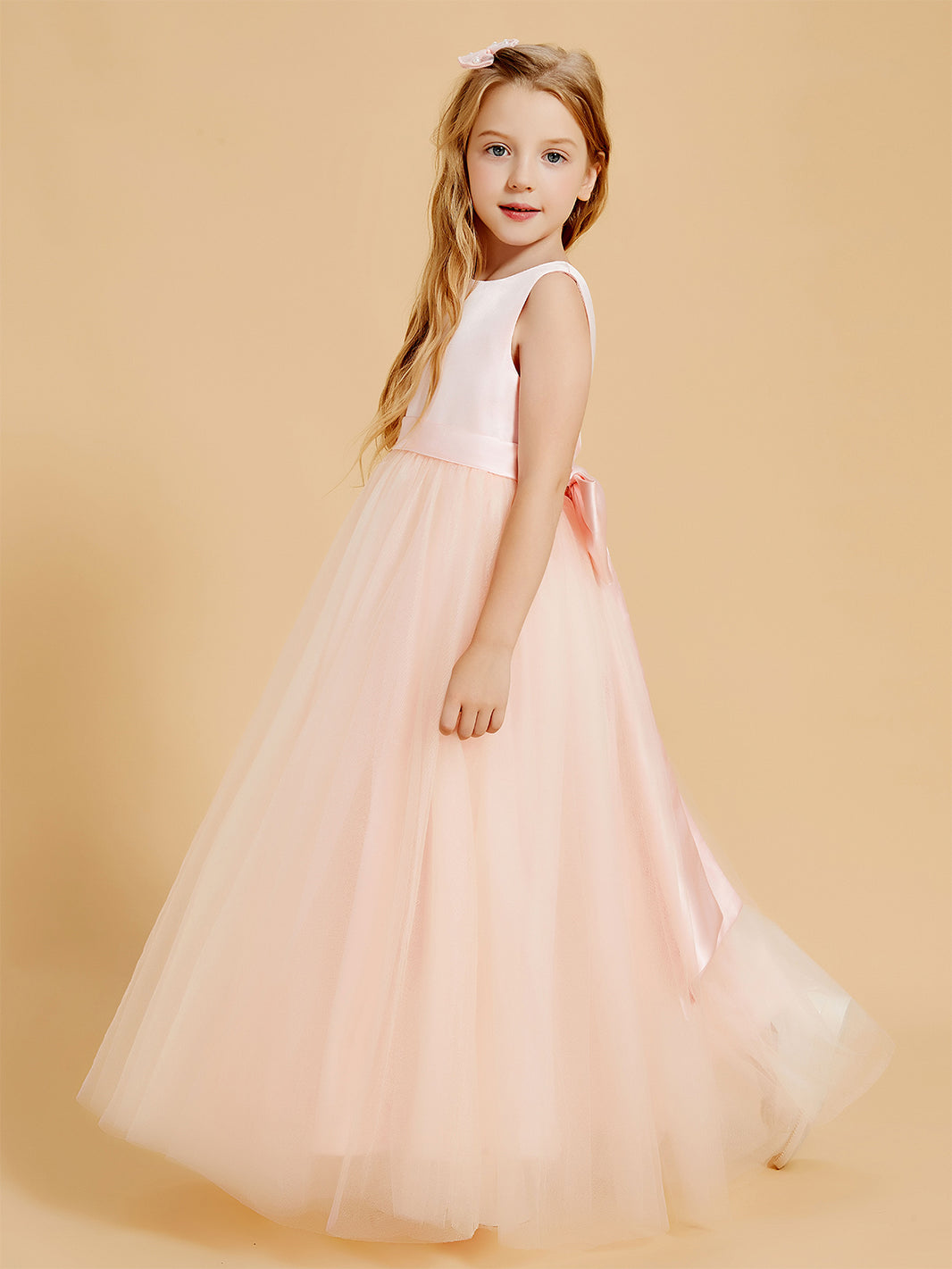 Satin and Tulle Flower Girl Dress FG390
