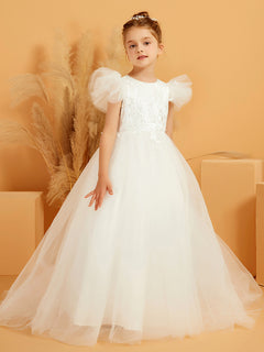 Ball-Gown Scoop Neckline Tulle Dress