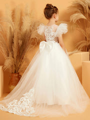 Ball-Gown Scoop Neckline Tulle Dress