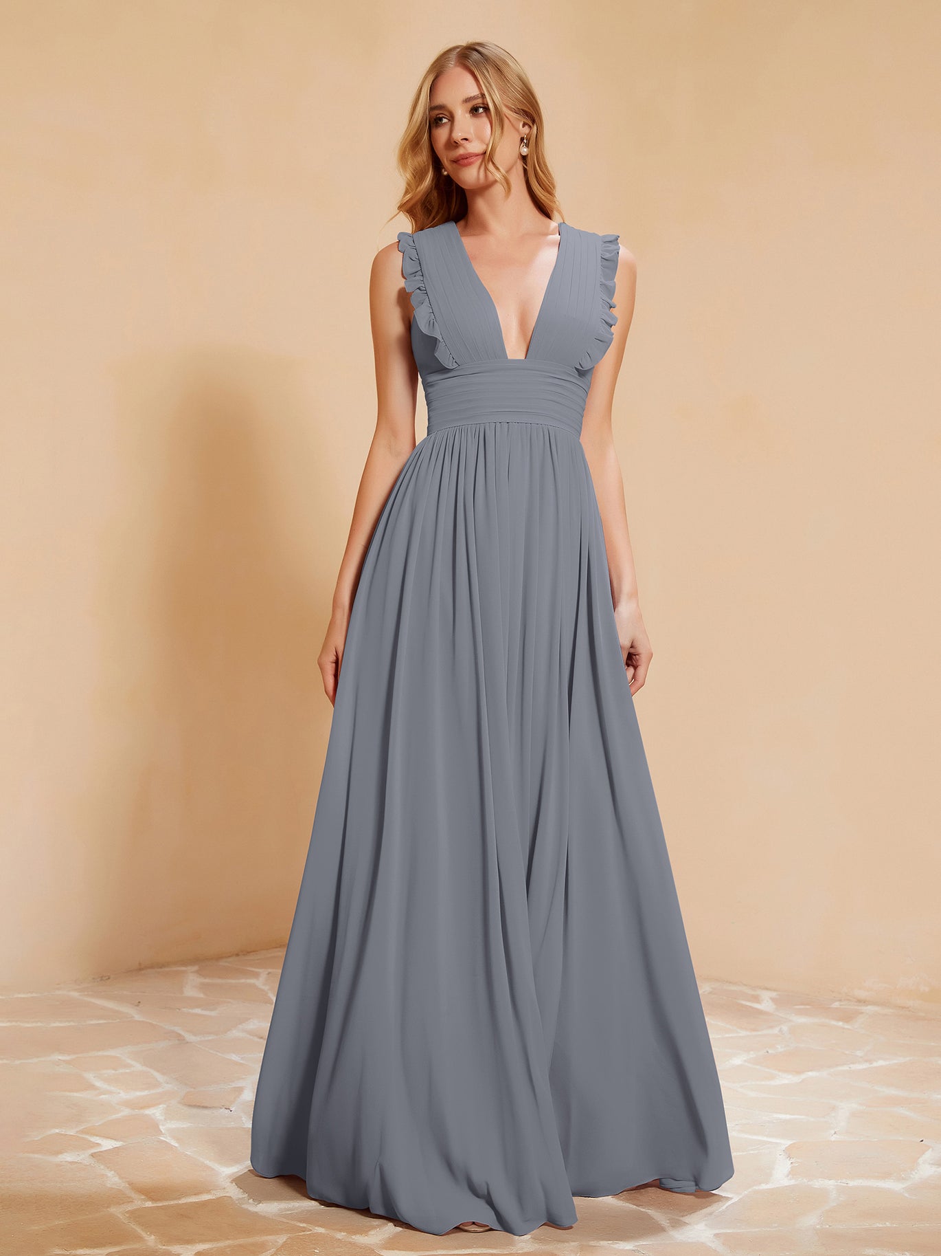 princess polly baby blue dress Steel Grey Bridesmaid Dresses main image 1