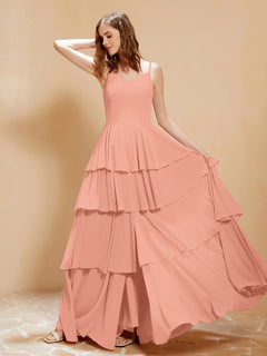 Boho V-neck Floor-length Dress Flowy Ruffles Papaya Plus Size