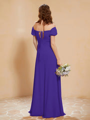 Half Sleeve Backless A-line Chiffon Dress Regency Plus Size