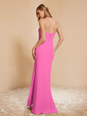 Sweetheart Sheath Chiffon Dress With Slit Azalea Plus Size