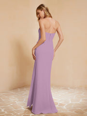 Sweetheart Sheath Chiffon Dress With Slit Wisteria