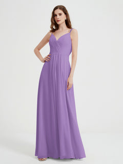 V-neck Chiffon Dresses with Beaded Straps-Tahiti Plus Size