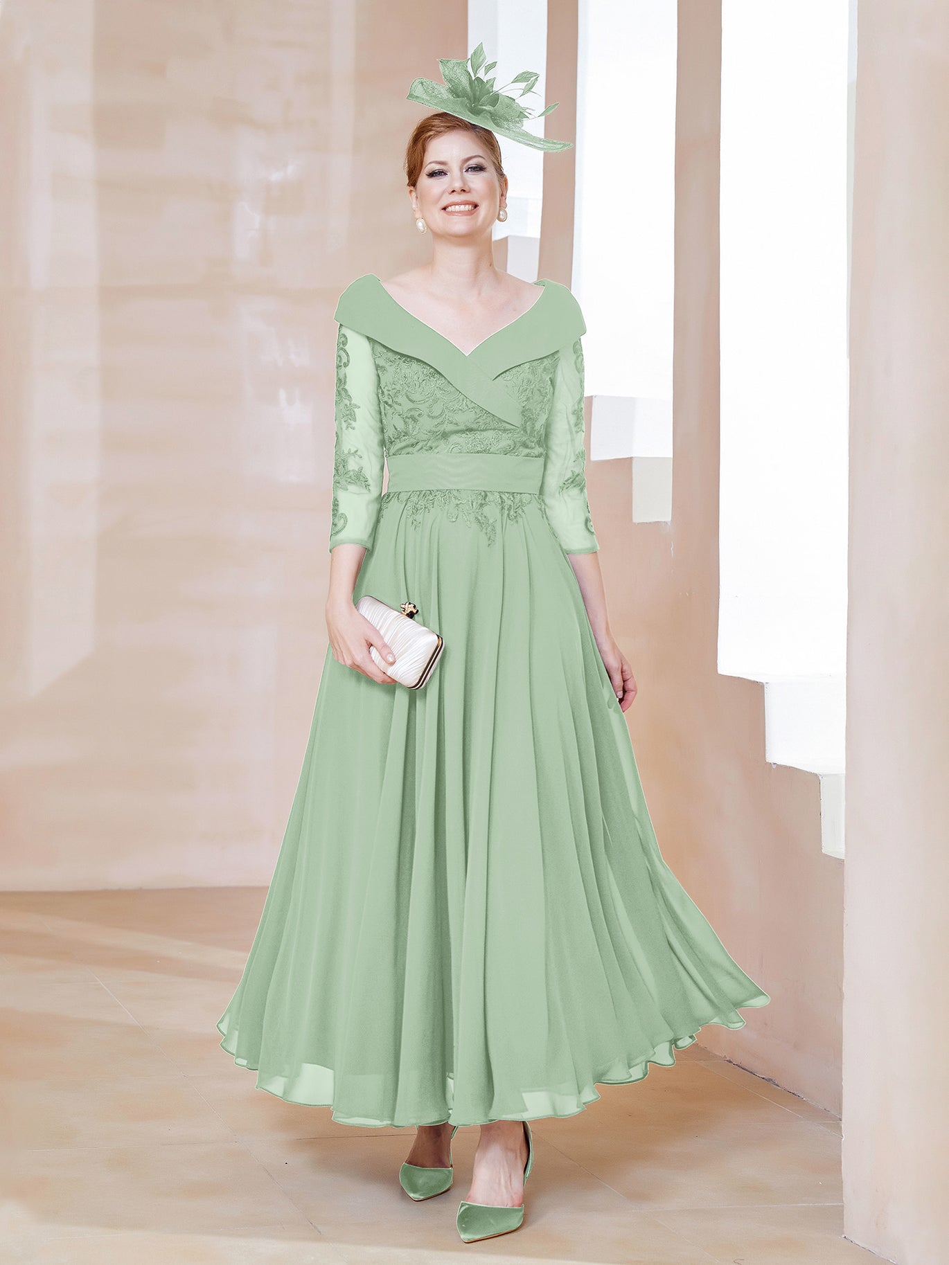 Dusty Sage Mother of the Bride Dresses BABARONI Dusty Sage Mother of the Bride Dresses BABARONI
