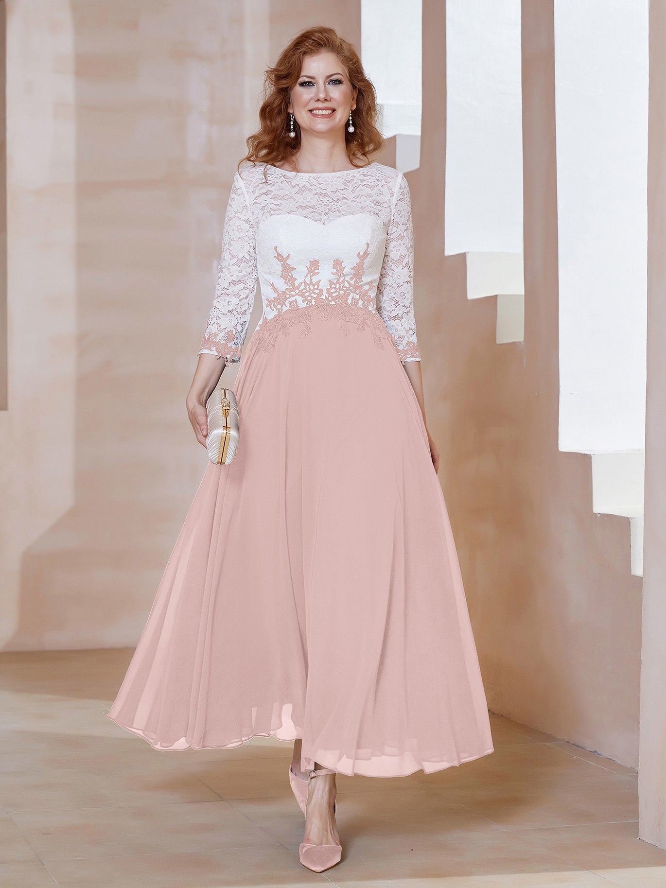 Dusty Rose Mother of the Bride Dresses BABARONI Dusty Rose Mother of the Bride Dresses BABARONI