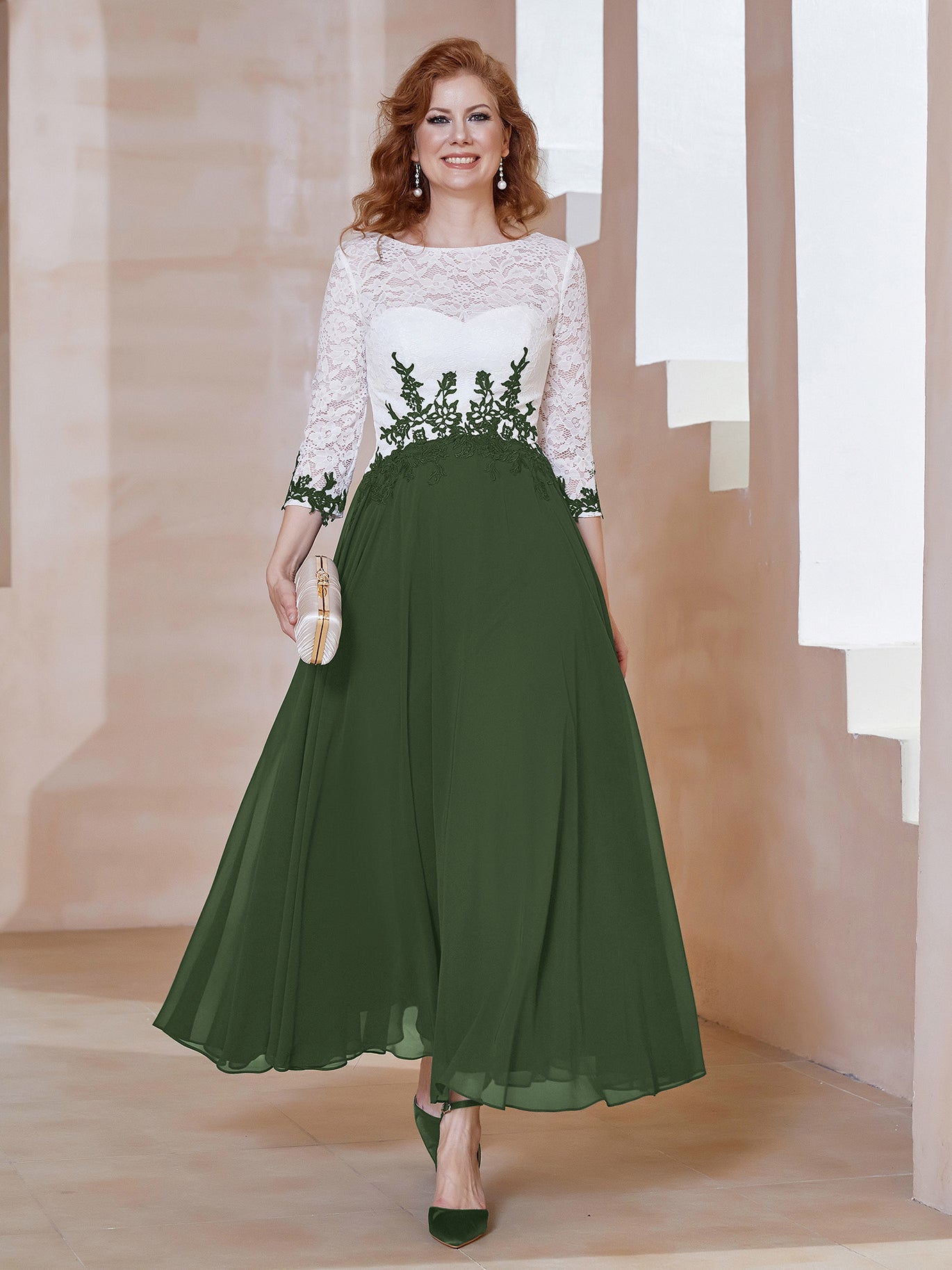 Olive Green Mother of the Bride Dresses BABARONI Olive Green Mother of the Bride Dresses BABARONI