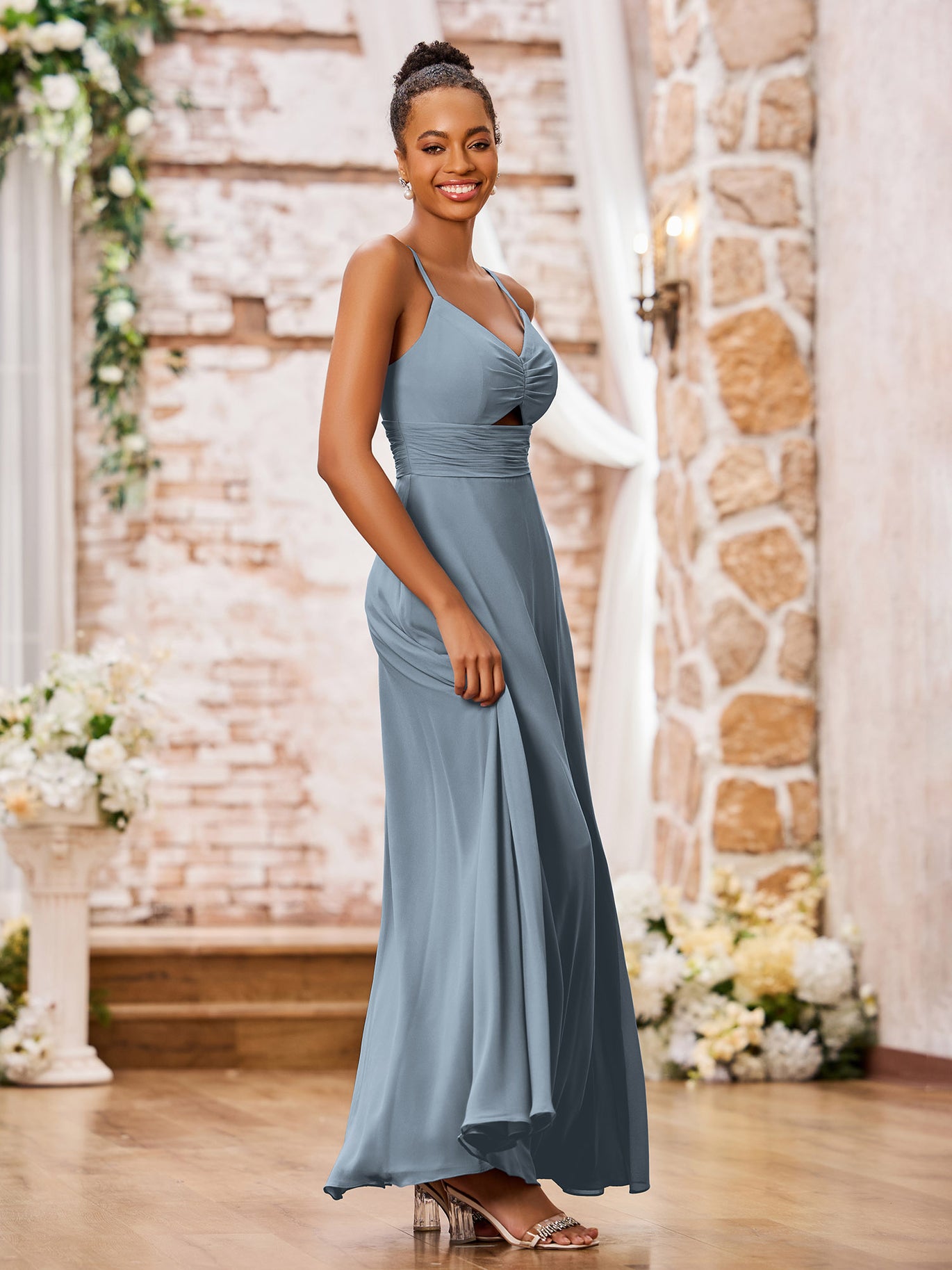 Blue Dress Tobi Bridesmaid Dresses Azazie In-Stock Bridesmaid Dresses A-Line Square Neck Floor-Length Blue Dress Tobi Bridesmaid Dresses Azazie In-Stock Bridesmaid Dresses A-Line Square Neck Floor-Length