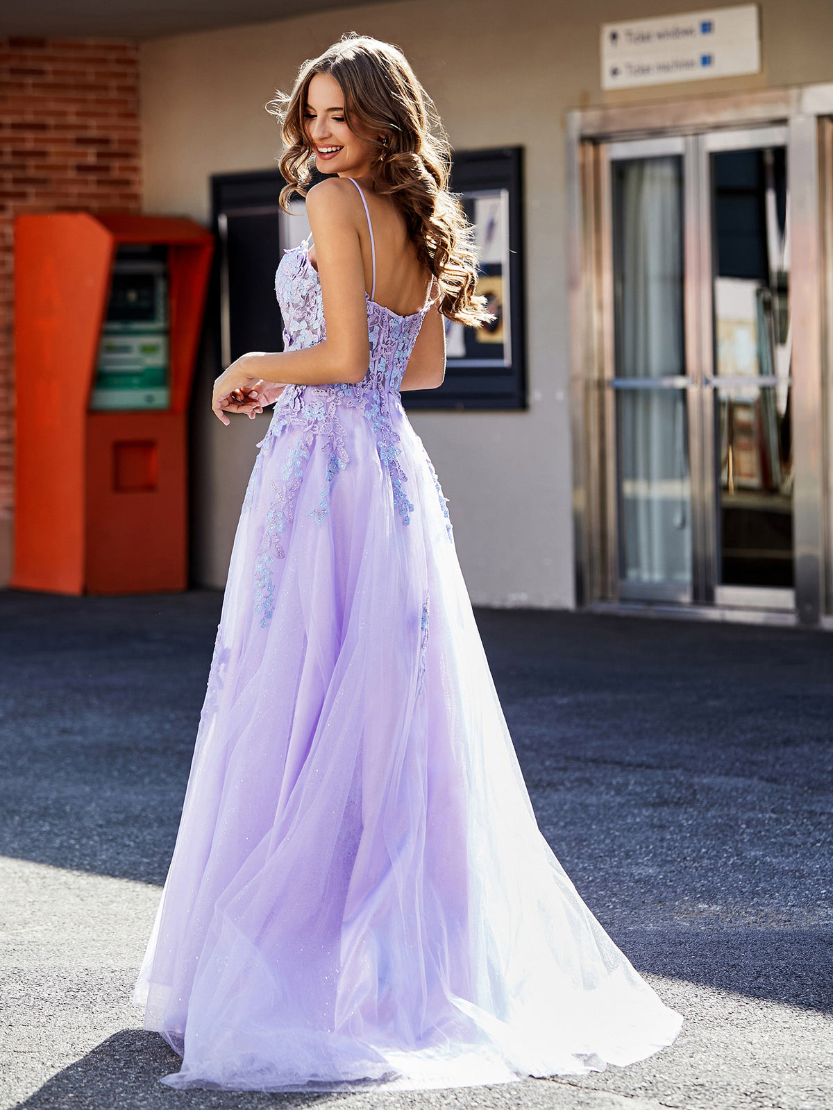 formal burgundy lace dress V Neck Open Back Long Prom Dress, Burgundy Lace Dress, Burgundy Tulle Evening A2589 sage green wedding guest chiffon dress main image 0