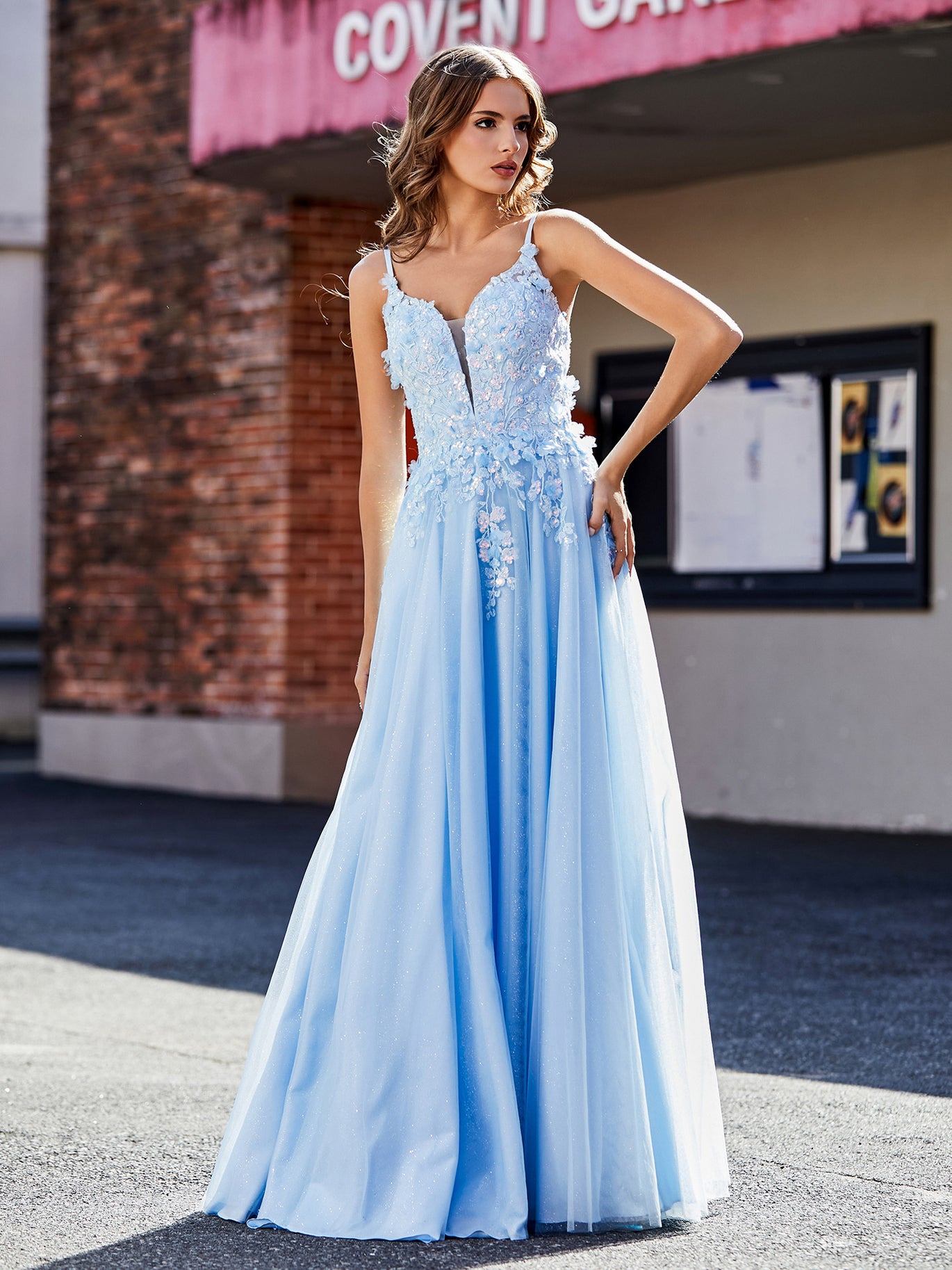 blue prom dresses with lace BABARONI Tulle Yellow A-line Spaghetti Straps Appliqued Lace Ruched, Yellow / US0 Cores:Pink Tulle 3 cabinet hardware Black Sparkly Bodice Evening