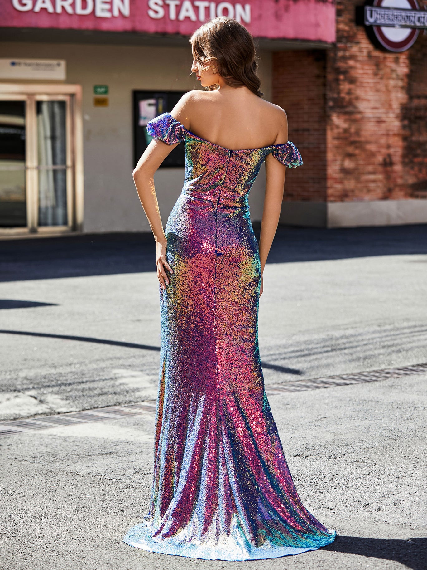 blue dress for baby girl Macloth Women Mother of Bride Dresses Cap Sleeves Sequin Bridesmaid Formal Gown Light Gold / Above Knee / Custom Size main image 1