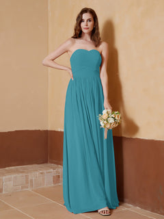 Chiffon Long Strapless Dress for Bridemsids-Jade Plus Size