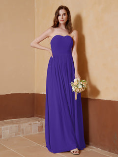 Chiffon Long Strapless Dress for Bridemsids-Regency Plus Size