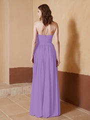 Chiffon Long Strapless Dress for Bridesmaids Tahiti