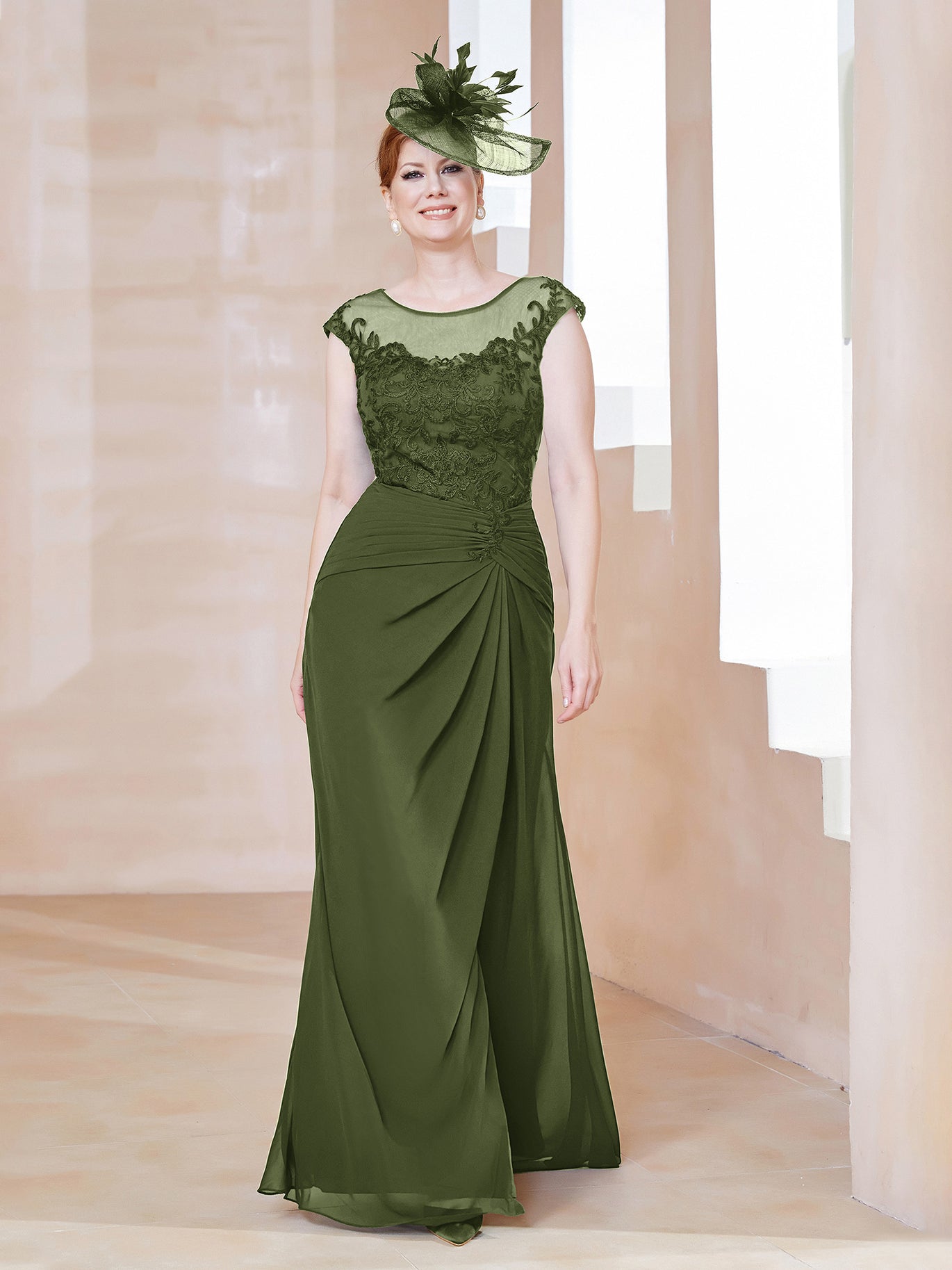 Olive Green Mother of the Bride Dresses BABARONI Olive Green Mother of the Bride Dresses BABARONI